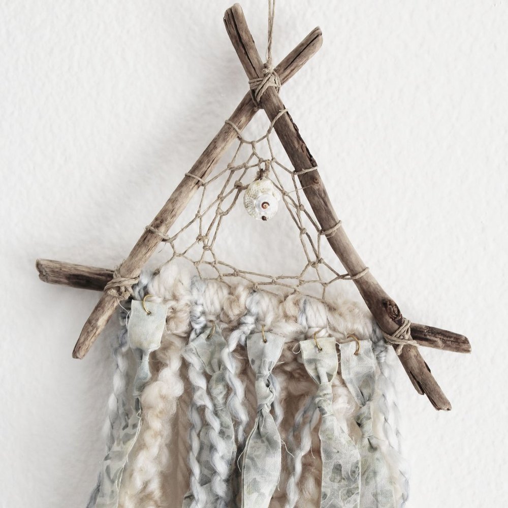 Driftwood Triangle Coastal Dreamcatcher